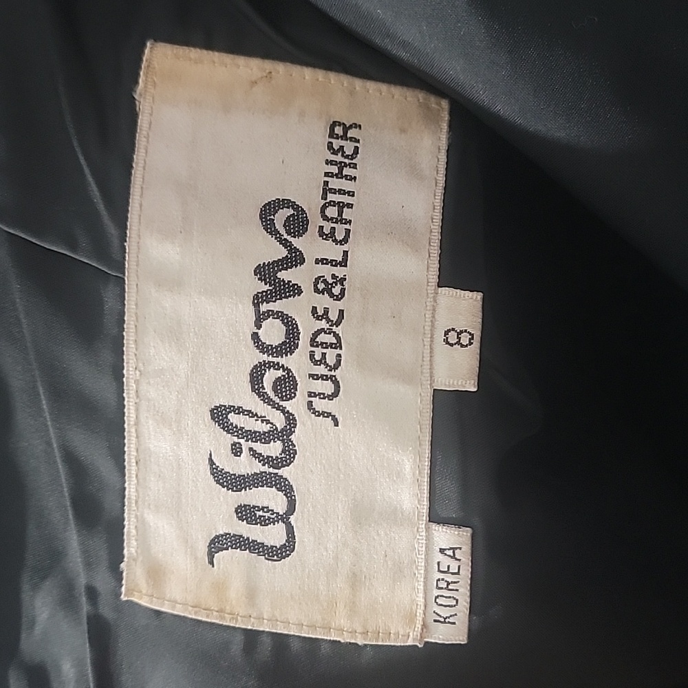 Wilsons Suede & Leather Genuine Vintage Black Leather Pencil Skirt 8 - Picture 6 of 9